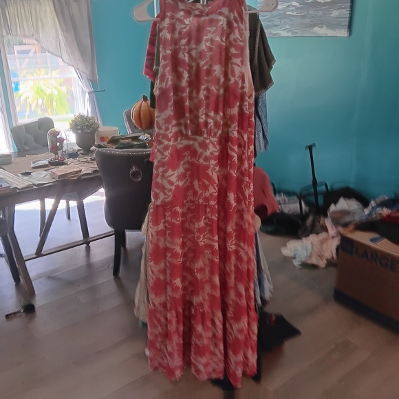 Sam Edelman Coral Floral Maxi Dress - Picture 1 of 6